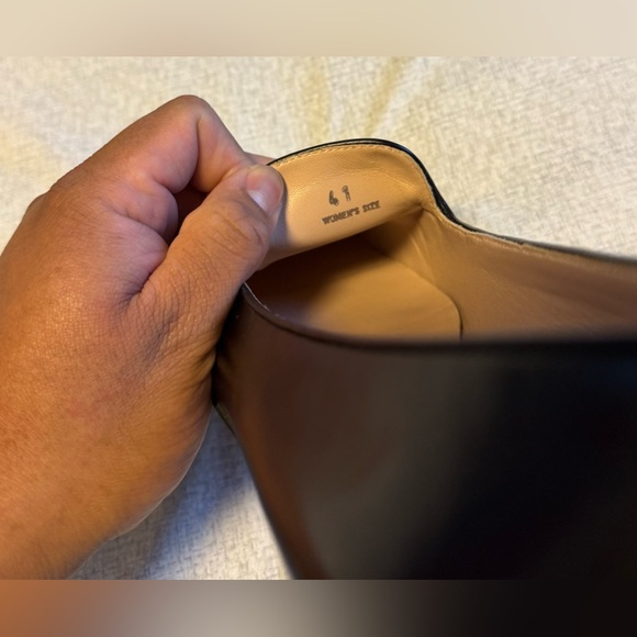 Tod's Size 41 11 Black Leather Double T Smoking Slippers - Picture 8 of 9